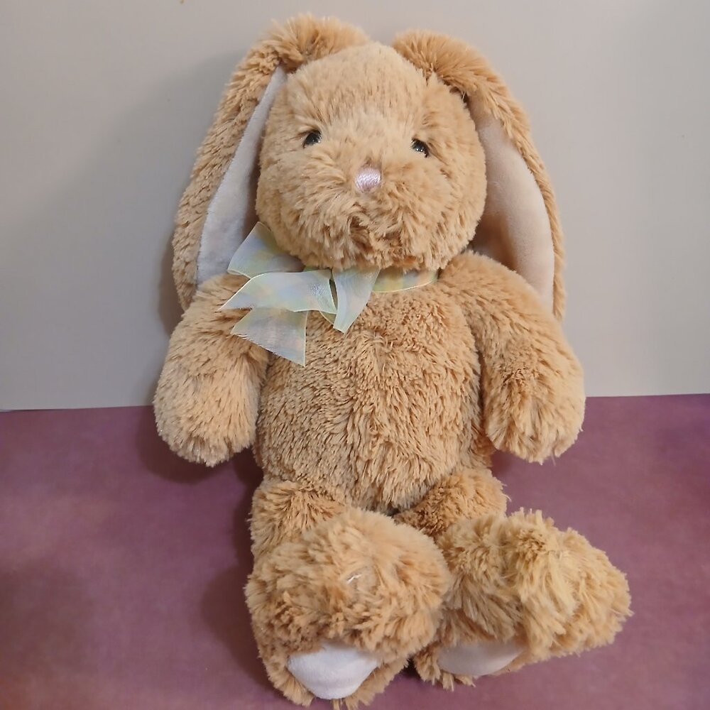 Gund Floppy Eared "Citrine" Bunny with Pastel Ribbon-Easter